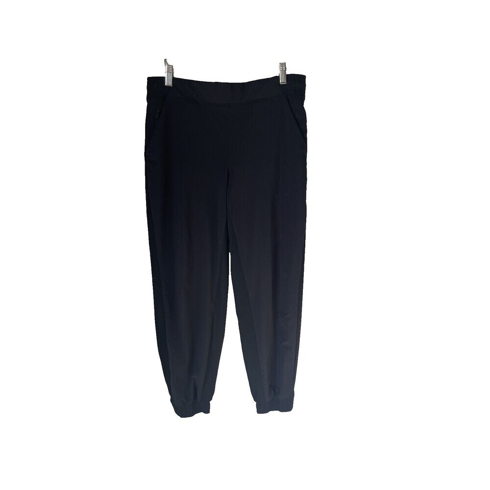 Athleta Double Lined Jogger Pants Athletic Athleisure Black Size 8 Petite
